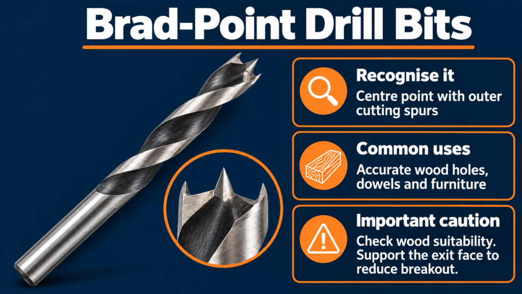 Brad-point drill bits