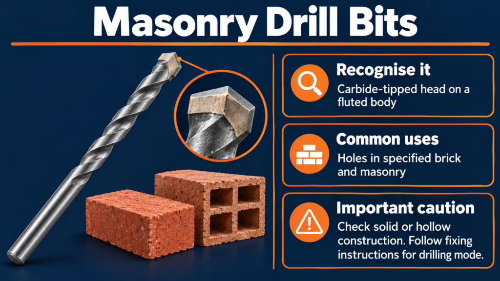 Masonry drill bits